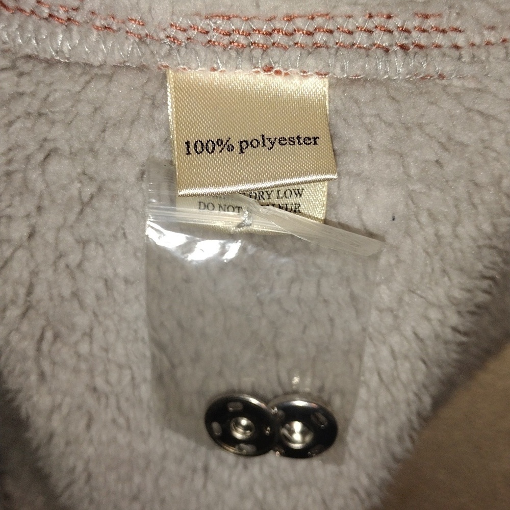 NWOT Fleece Sherpa Lined Burnt Orange Wrap Dylan Vest M - Picture 5 of 7